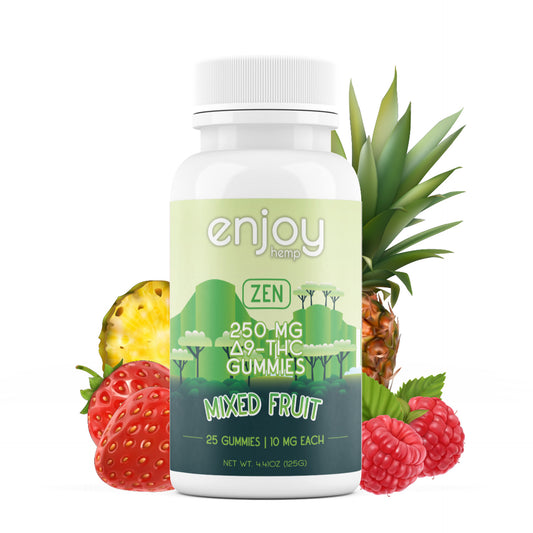 Enjoy 250 mg Zen Delta 9 THC Gummies - 10 mg each (Hybrid)