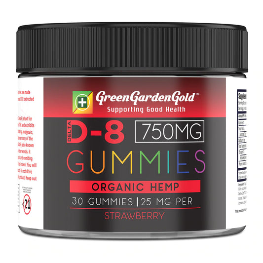 Green Garden Gold D8 Strawberry Gummies - 30ct (25mg/750mg)